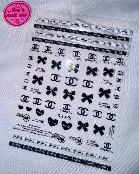 Back & gold cc logo stickers
