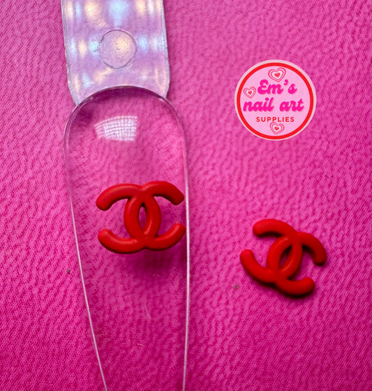 Red cc logo charms
