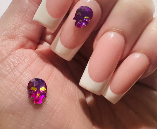 Purple crystal skulls