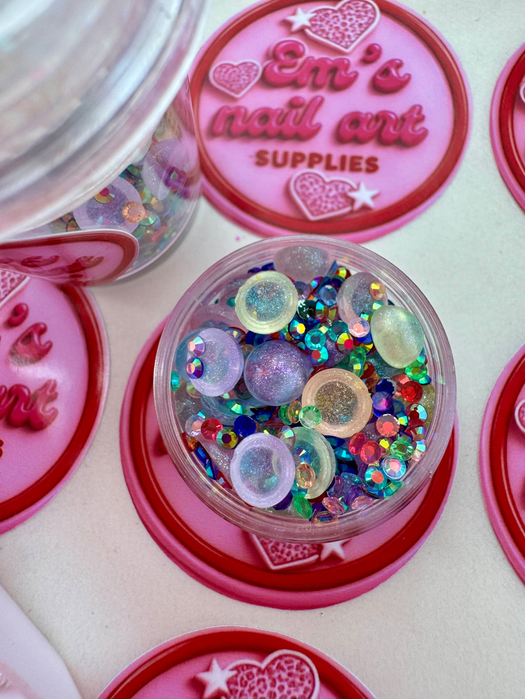 Lychee bubble tea glitter