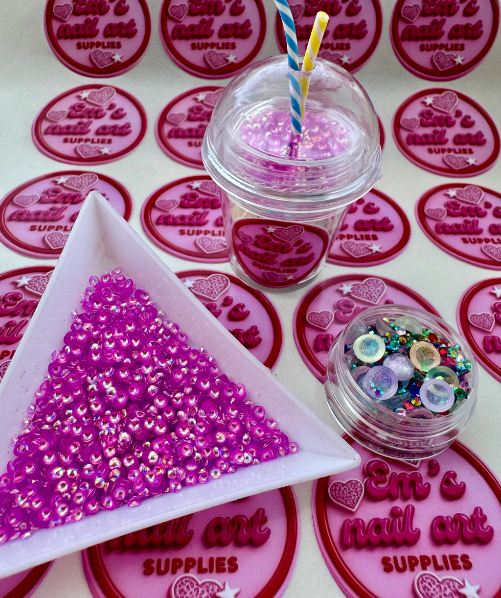 Grape bubble tea glitter