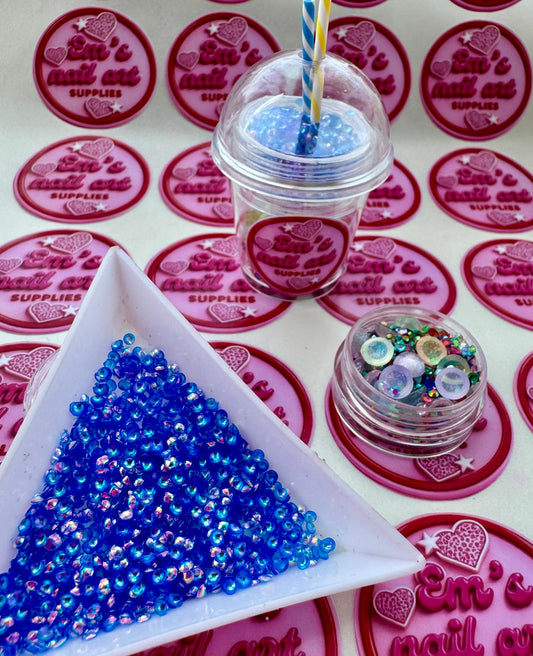 Blueberry bubble tea glitter