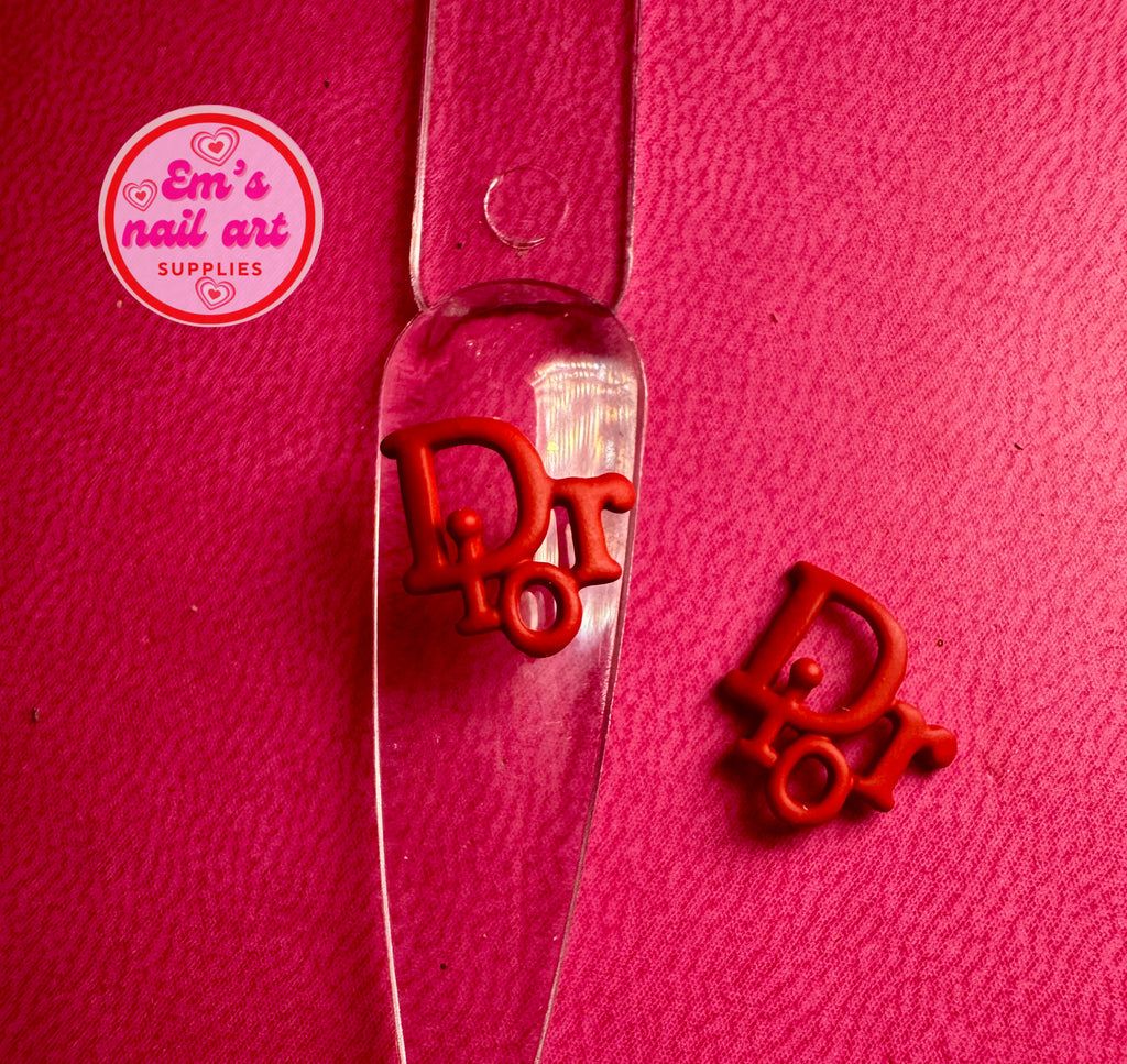 Red D logo charms