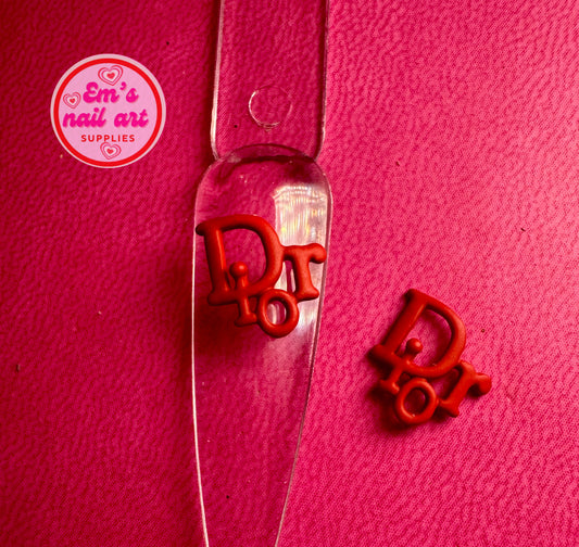 Red D logo charms