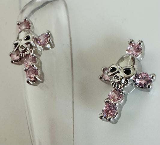 Pink skull cross