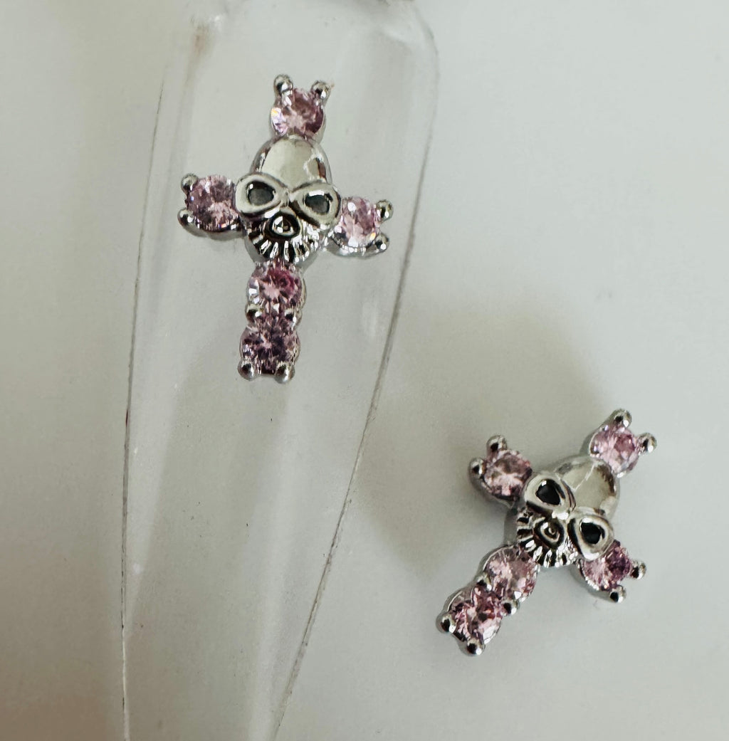 Pink skull cross