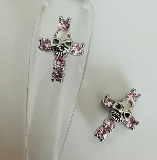 Pink skull cross