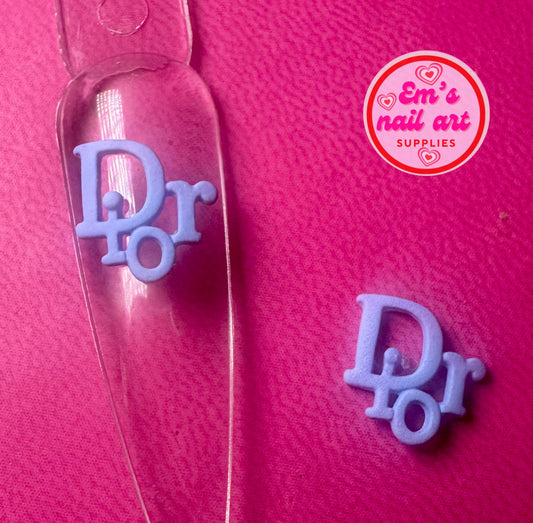 Blue D logo charms