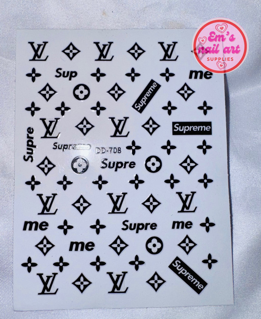 Black lv sticker