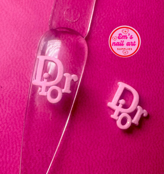 Pink D logo charms