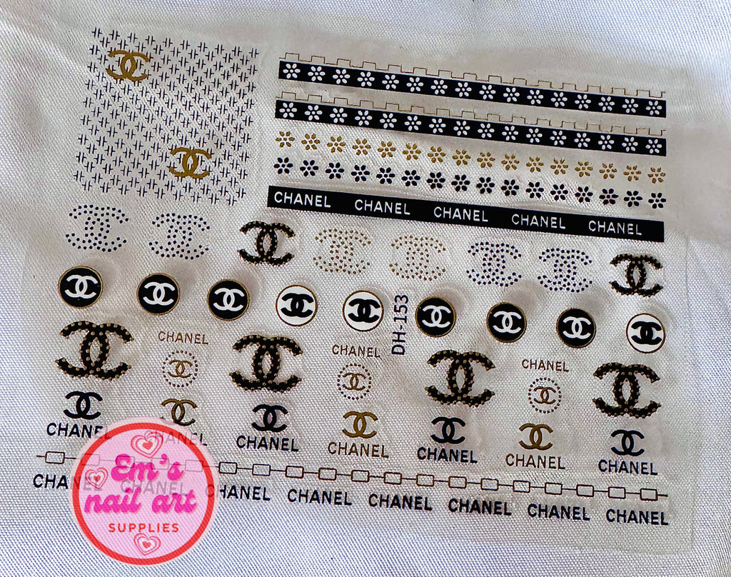 Gold and black cc logo stickers