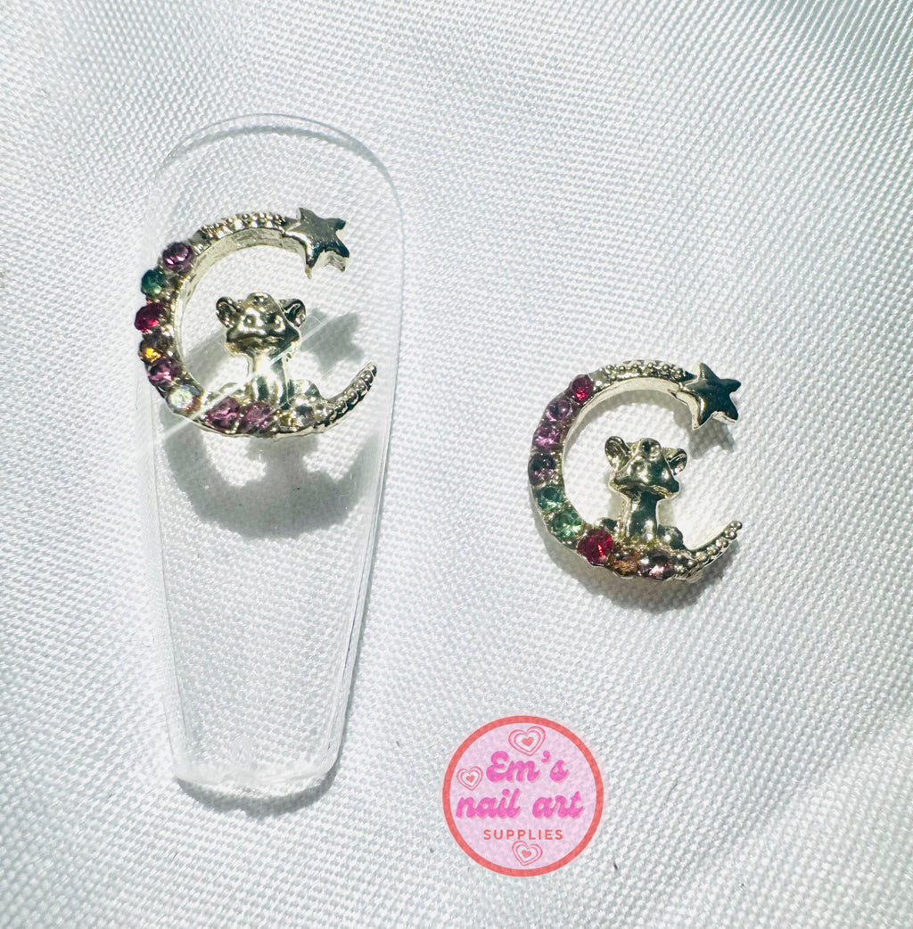 Half moon cat charms