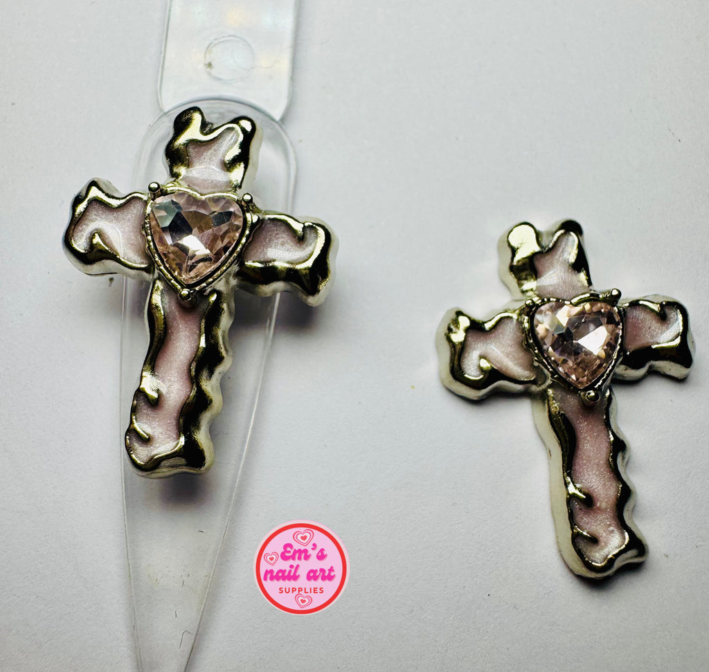 Chunky pink crosses