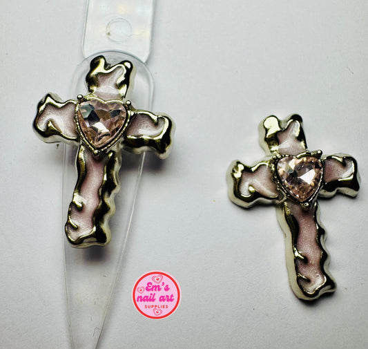 Chunky pink crosses