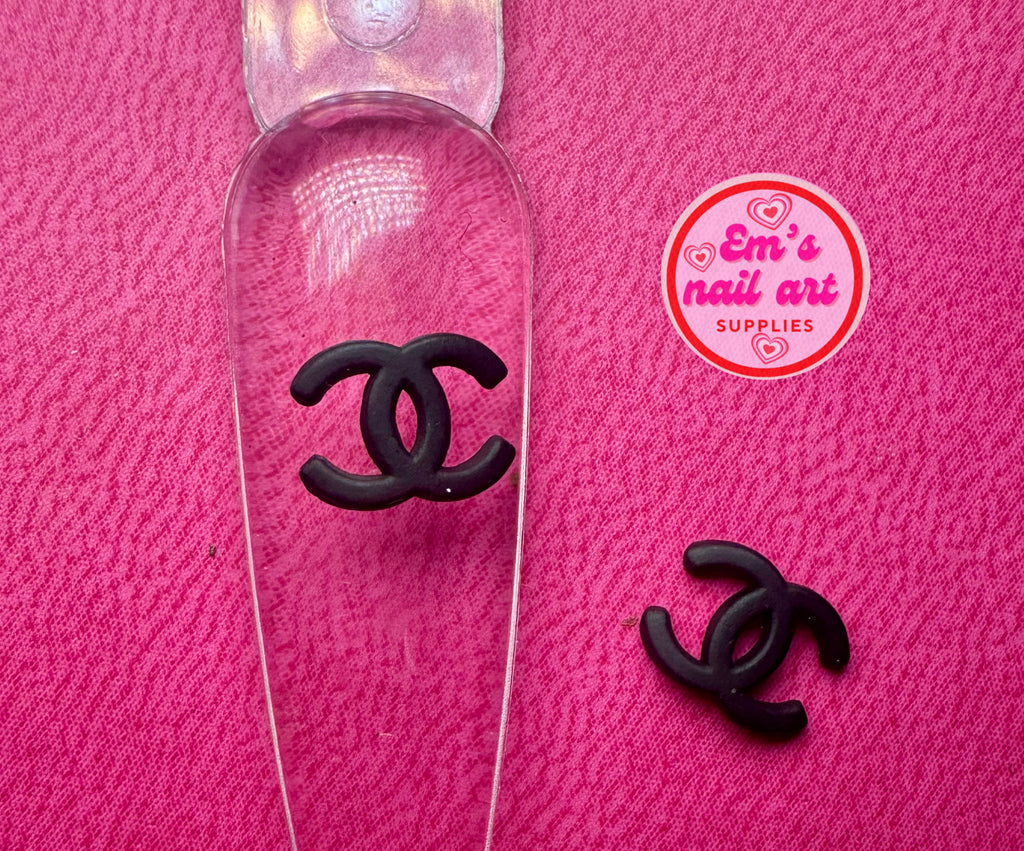 Black cc logo charms